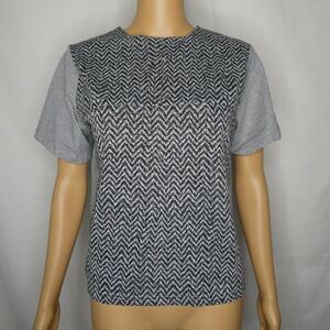 Nu New York Chevron Striped Zip Back T Shirt Top